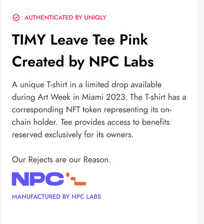 Pink Tee - #ThenIMetYou collaboration - NPC Labs x Reject Dreams