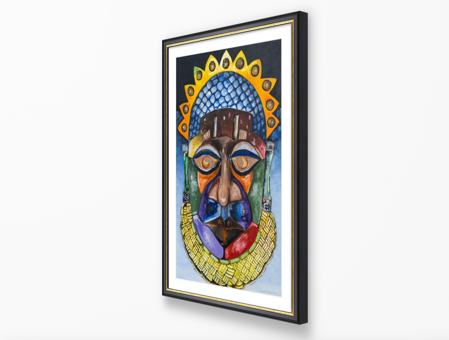 Wall Art - "African Mask" by Vincent Omachonu